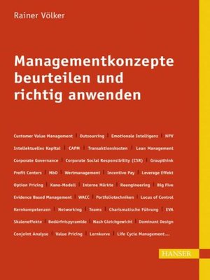 cover image of Managementkonzepte beurteilen und richtig anwenden